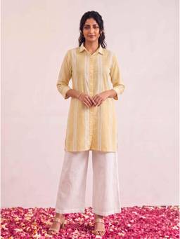 JITI - Yellow Sunehri Shirt with Palazzo