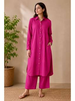 Tara-C-Tara - Pink Classic Collared Co-Ord Set