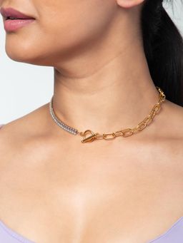 White Lies - Baguette Link Choker Necklace