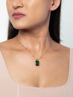 White Lies - Green Zircon Necklace
