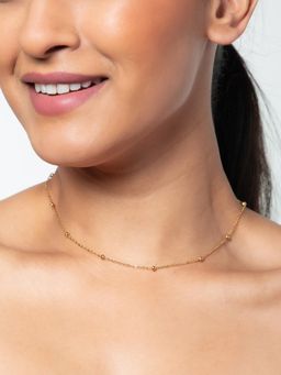 White Lies - Bead Gold Necklace