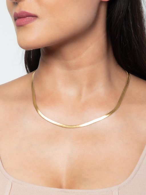 White Lies Snake Gold Necklace