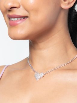 White Lies - White Stone Heart Necklace