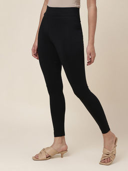 Fabindia - Black Cotton Ankle Length Leggings