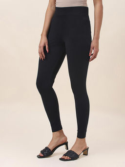 Fabindia - Black Cotton Blend Ankle Length Leggings