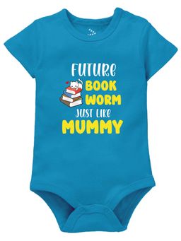 Zeezeezoo - Cotton Half Sleeves Future Book Warm Just Like Mummy Printed Onesie
