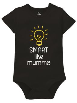 Zeezeezoo - Blue Half Sleeves Smart Like Mumma Printed Onesie