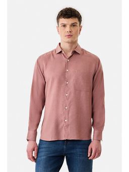 Snitch - Pink Solid Full Sleeves Regular Casual Shirt for Men