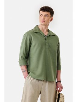 Snitch - Mint Green Solid Full Sleeves Regular Casual Shirt for Men