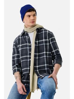 Snitch - Black Checks Full Sleeves Regular Casual Shirt for Men