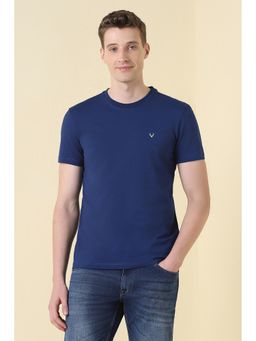 Allen Solly - Men Blue Graphic Print Crew Neck T-shirt