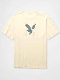 American Eagle - Cream AE Icon Logo Graphic T-Shirt