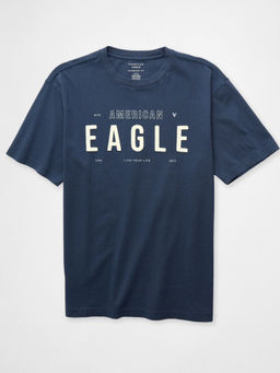 American Eagle - Navy Blue AE Icon Logo Graphic T-Shirt