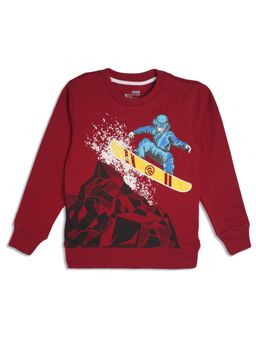 Bodycare - Maroon Printed Sweatshirt
