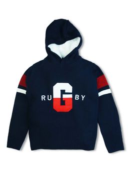 Bodycare - Navy Blue Typography Hoodie