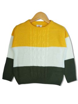 Bodycare - Multi-Color Colorblock Sweatshirt
