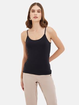Kazo - Black Basic Camisole Top with Adjustable Straps