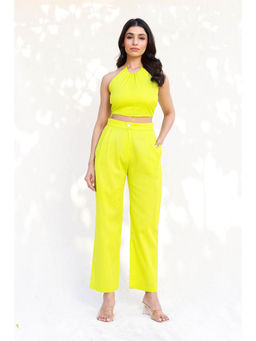 Moonstruck - Neon Green Solid Co-Ord (Set of 2)