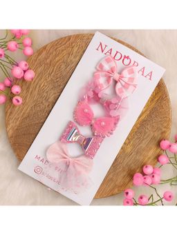 Kicks and Crawl - Rosy Blush Hairclips - (Pack Of 5)