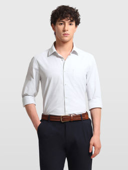 Arrow - White Cotton Checks Full Sleeves Shirt