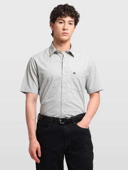 Arrow Sports - Grey Cotton Printed Half Sleeves Shirt