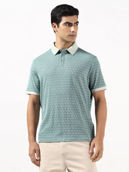 Guess - G Cube Sage Printed Pure Cotton Polo T-Shirt