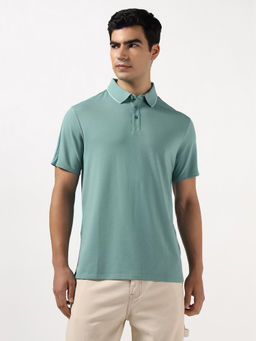 Guess - Logo Tape Laguna Tide Solid Polycotton Polo T-Shirt