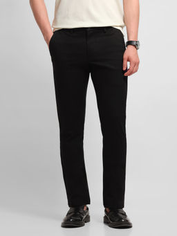 Arrow - Black Solid Slim Fit Cotton Men Trouser