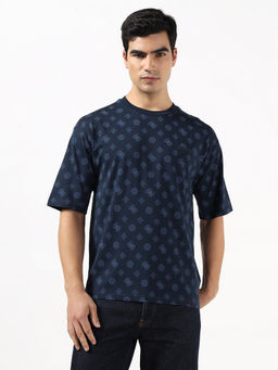 Guess - Ovidio Printed Round Neck Pure Cotton T-Shirt