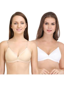 Bodycare - Padded Bra In Skin-White Color (Pack of 2)