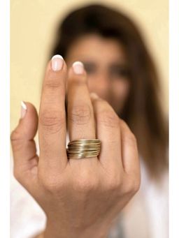 SOUL WORKS - Women Bohemian Gold Brass Plated Ring