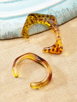 Niska - Ocean Mist Resin Brown Bangle (Pack of 2)