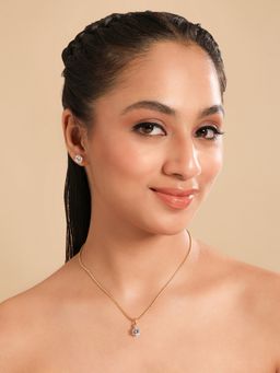 Nuyug - American Diamond White Stone Jewellery Set