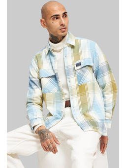 UNDERRATED CLUB - Blue Plaid Check Casual Shirt