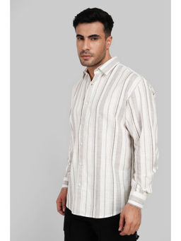 UNDERRATED CLUB - Light Brown Striped Shirt