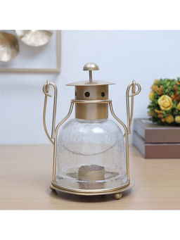 HomeTown - Dazzle Metal Lantern in White