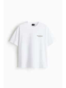 H&M - Men White Loose Fit T-Shirt