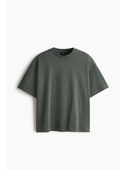 H&M - Men Green Oversized Fit Cotton T-Shirt