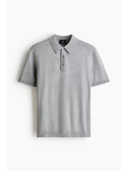 H&M - Men Grey Regular Fit Polo T-Shirt