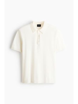 H&M - Men White Regular Fit Polo T-Shirt