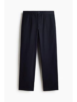 H&M - Men Blue Relaxed Fit Cotton Twill Chinos