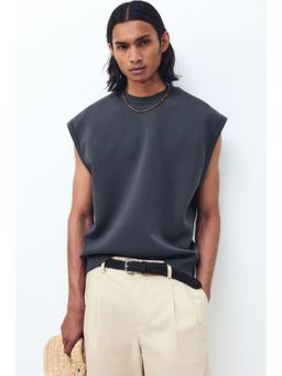 H&M - Men Grey Relaxed Fit Scuba Vest Top