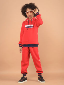 CRIMSOUNE CLUB - Boys Red Sweatshirt & Joggers (Set of 2)