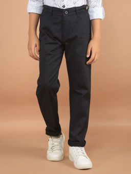 CRIMSOUNE CLUB - Boys Black Printed Trousers