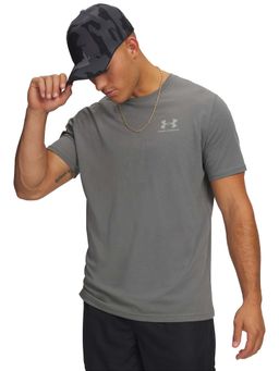 Under Armour - Men's Left Chest Logo Half Sleeve Green T-Shirt