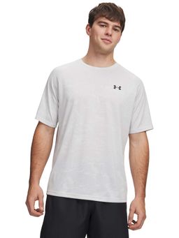 Under Armour - Men's Velocity Jacquard Half Sleeve Grey T-Shirt