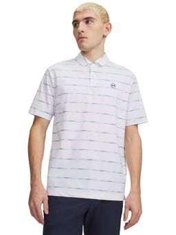 Under Armour - Men's Drive Chill Printed White Polo T-Shirt