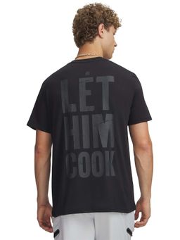 Under Armour - Men's Curry Let Him Cook Half sleeve Black T-Shirt