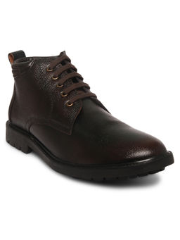 Louis Stitch - Solid Brown Italian Leather Casual Boots