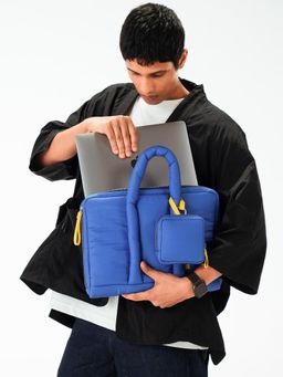 DailyObjects - Blue Puff Laptop Bag (M)